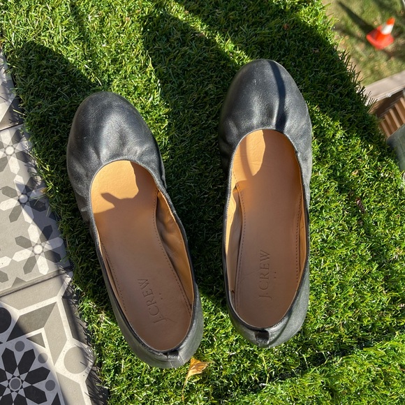 J Crew | Cece Black Leather Ballet Flats - Picture 12 of 12